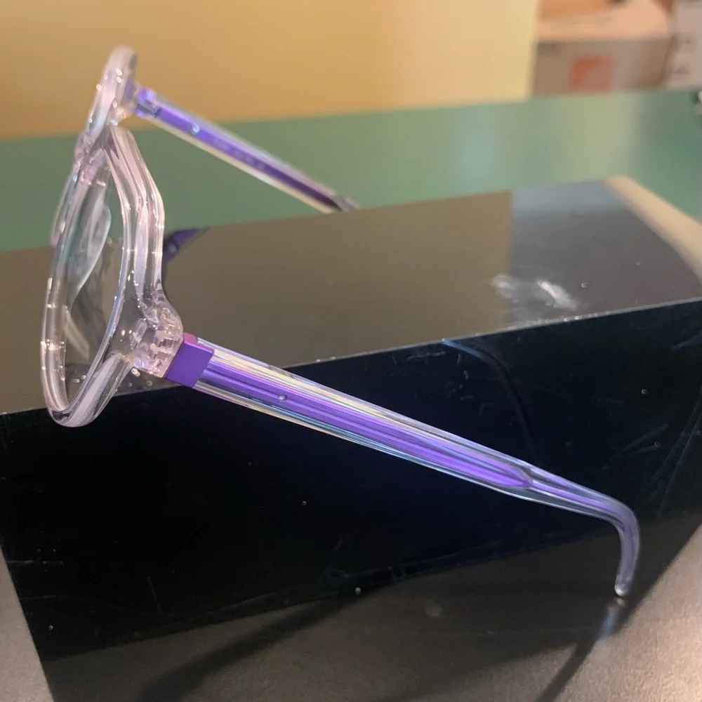 TOM DAVIES TD687 Col 645. Crystal & Purple. 50mm Octagon Eyeglasses